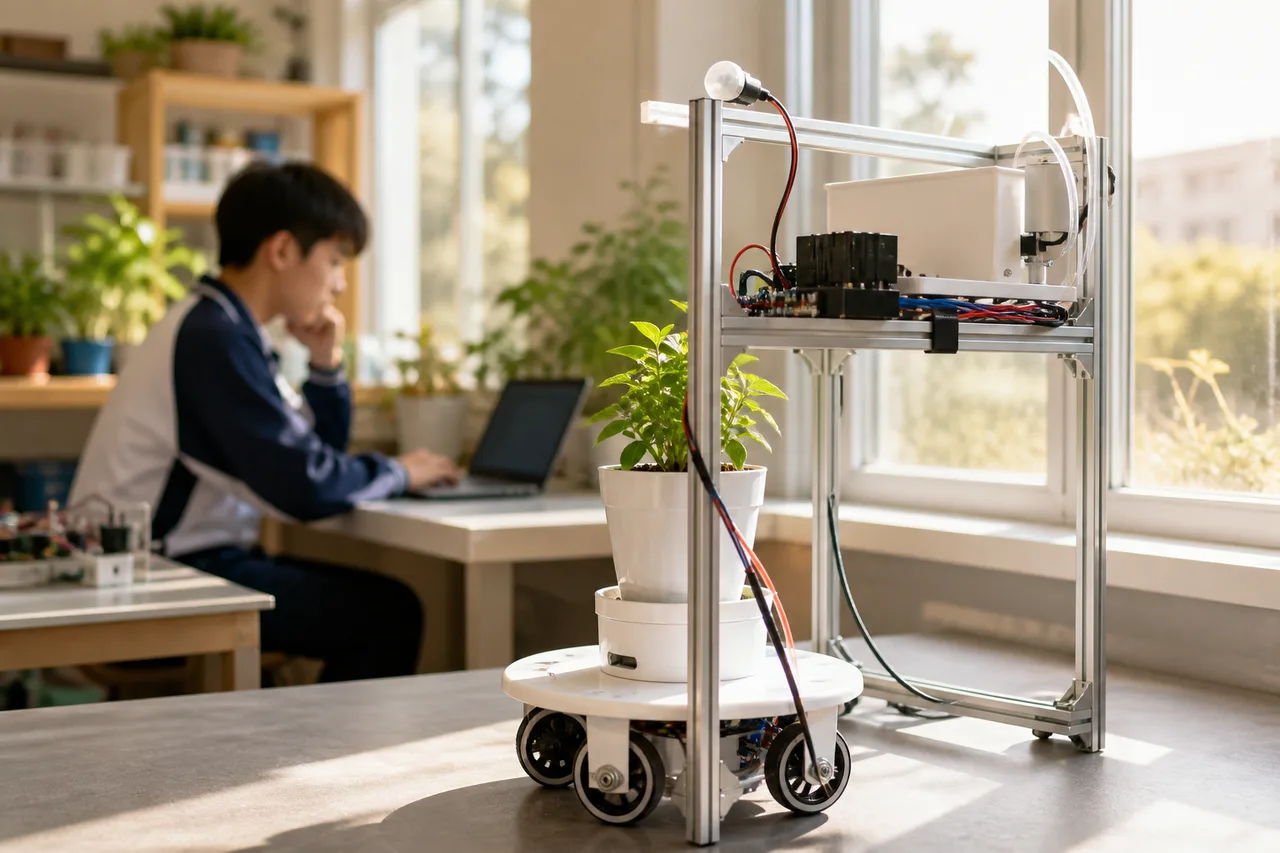 基于Arduino的智能追光施肥植物量化养殖装置项目资料配图